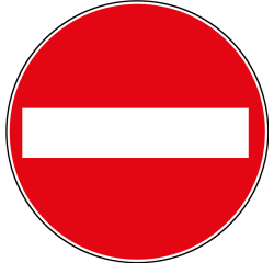 Panneau d'interdiction - Picto Sens Interdit - B1 - ISO 7010