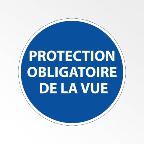 Panneau obligation EPI - Protection vue obligatoire - Norme ISO 7010
