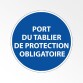 Panneau d'obligation de port d'EPI - Port du tablier de protection obligatoire
