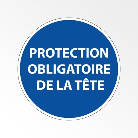Panneau Obligatoire - EPI- Obligation port casque de sécurité