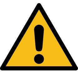 Signalétique de danger - Picto Danger Général - W001 - ISO 7010  - 100 mm - PVC