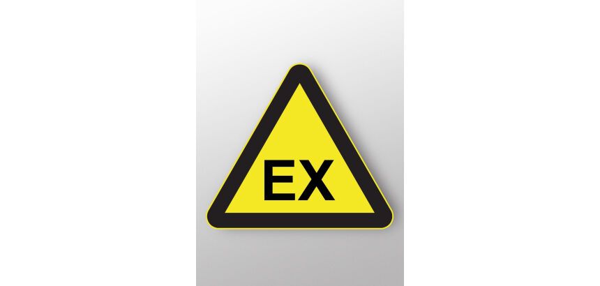 Panneau de signalisation danger - Danger explosif - W016 - ISO 7010  - Vinyle Souple Autocollant