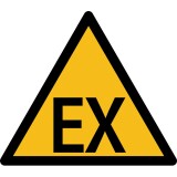 Signalétique de danger - Atmosphère explosive - W021 - ISO 7010  - 100 mm - PVC