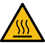 Panneau danger - Surface chaude - W017