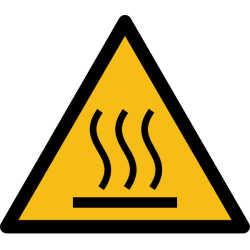 Panneau danger - Surface chaude - W017  - 200 mm - PVC