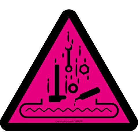 Panneau Danger Zone FME – Signalisation de sécurité – Fond Rose