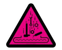 Panneau Danger Zone FME – Signalisation de sécurité – Fond Rose