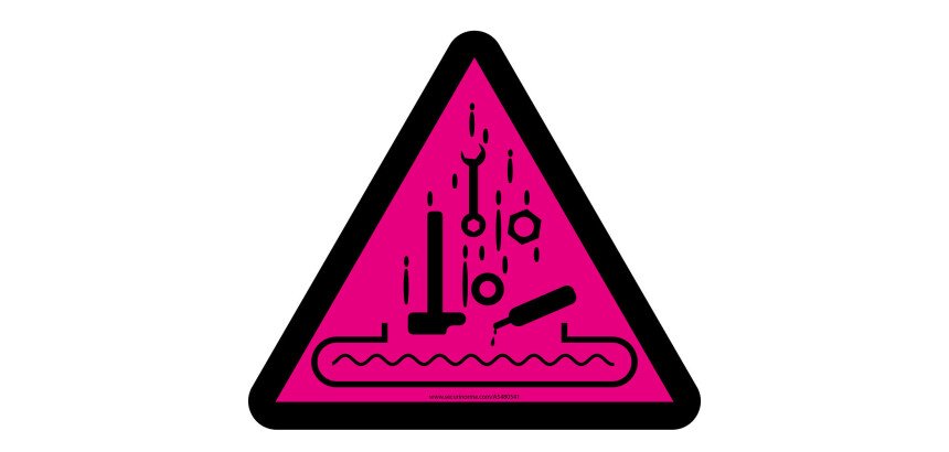 Panneau Danger Zone FME – Signalisation de sécurité – Fond Rose