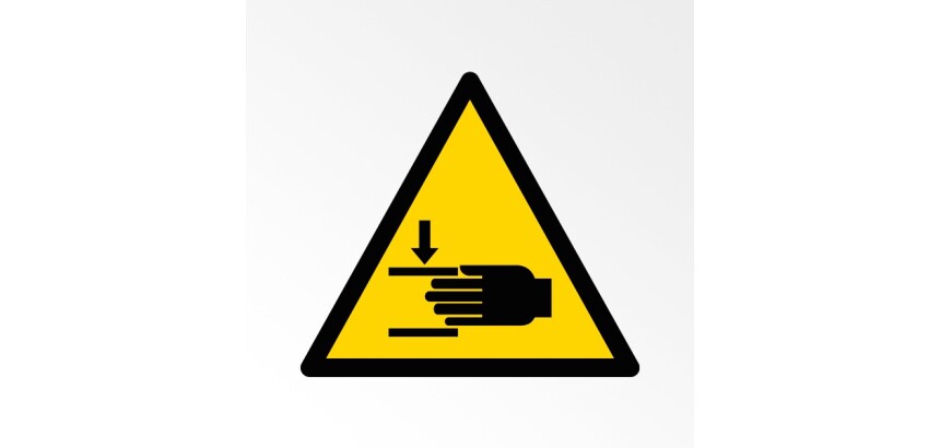 Panneau danger - Écrasement des mains - ISO 7010 - W024