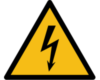 Signalétique de danger - Pictogramme Électricité - W012 - ISO 7010  - 315 mm - PVC