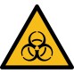Signalétique de danger - Risque biologique - W009 - ISO 7010  - 50 mm - Vinyle Souple Autocollant