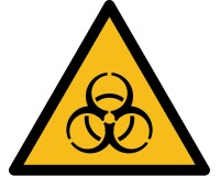 Signalétique de danger - Risque biologique - W009 - ISO 7010  - 200 mm - Vinyle Souple Autocollant