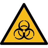 Signalétique de danger - Risque biologique - W009 - ISO 7010  - 100 mm - PVC