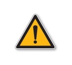 Panneau universel de danger général - Vinyle souple - Ø 200 mm  - 200 mm - Vinyle Souple Autocollant