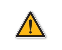 Panneau universel de danger général - Vinyle souple - Ø 200 mm  - 200 mm - Vinyle Souple Autocollant