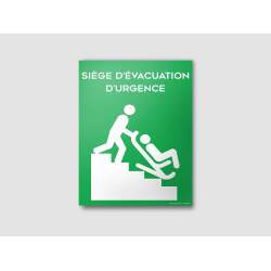 Panneau évacuation - Siège d'évacuation d'urgence - 210x150 mm