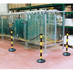 Kit de Poteaux avec Chaînes à Maillons - PVC