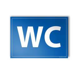 Plaque gravée - Pictogramme WC mixte - 10 x 14 cm - Gravoply  - Blanc