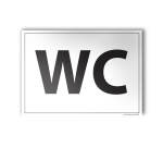 Plaque gravée - Pictogramme WC mixte - 10 x 14 cm - Gravoply  - Bleu