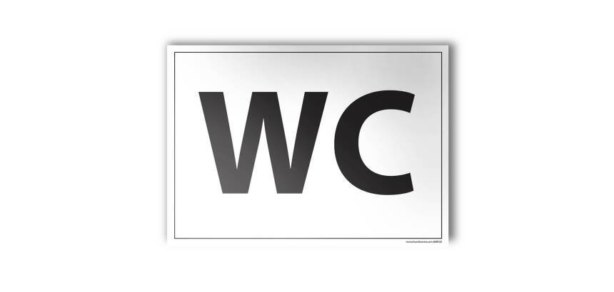 Plaque gravée WC - 10x14cm