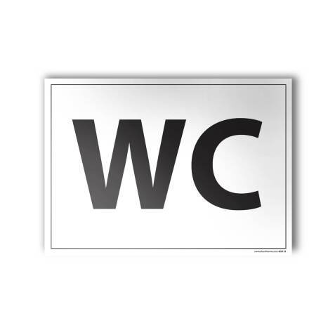 Plaque gravée WC - 10x14cm