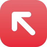 Plaque directionnelle flèche oblique – Plexiglass – 120x120 mm