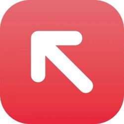 Plaque directionnelle flèche oblique – Plexiglass – 120x120 mm