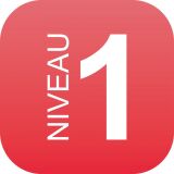 Plaque signalétique - Picto Niveau 1 -  Plexiglas® - 120 x 120 mm