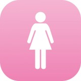 Plaque signalétique - Pictogramme Femme - Plexiglas® - 120 x 120 mm