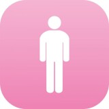 Plaque signalétique - Pictogramme Homme - Plexiglas® - 120 x 120 mm