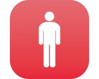 Plaque signalétique - Pictogramme Homme - Plexiglas® - 120 x 120 mm