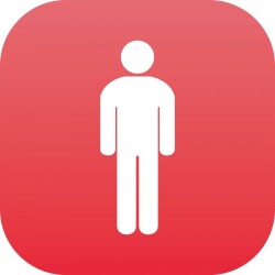 Plaque signalétique - Pictogramme Homme - Plexiglas® - 120 x 120 mm