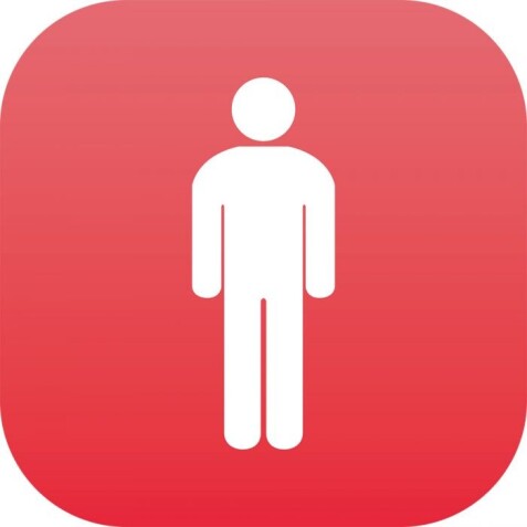 Plaque signalétique - Pictogramme Homme - Plexiglas® - 120 x 120 mm