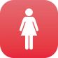 Plaque signalétique - Pictogramme Femme - Plexiglas® - 120 x 120 mm