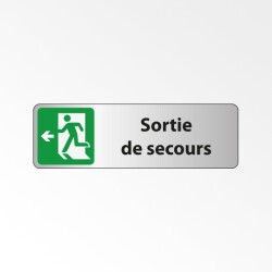 Signalétique d'évacuation - Panneau Sortie de Secours - Gauche