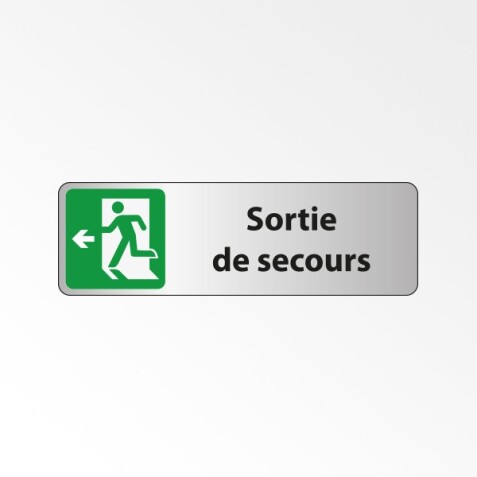 Signalétique d'évacuation - Panneau Sortie de Secours - Gauche