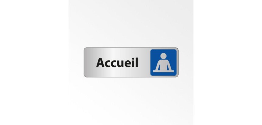 Panneau « Accueil » adhésif pour porte vitrée