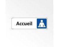 Signalétique de bureau - Pictogramme Accueil - Fixation adhésive