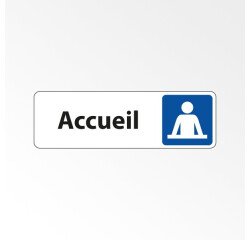 Signalétique de bureau - Pictogramme Accueil - Fixation adhésive