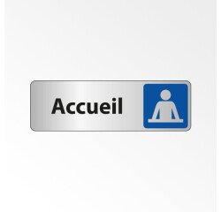 Panneau « Accueil » adhésif pour porte vitrée