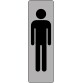 Signalétique WC homme – Panneau adhésif – Silhouette pictogramme