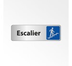 Panneau « Escalier » adhésif pour porte vitrée | PVC/Alu  - 250 x 80 mm - Blanc