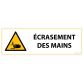 Panneau de Danger - Écrasement des mains - W024 - ISO 7010