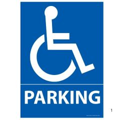 Panneau de signalisation Parking avec picto Handicapé pour ERP