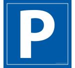 Panneau de signalisation de parking - Lettre P - PVC robuste