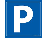 Panneau de signalisation de parking - Lettre P - PVC robuste