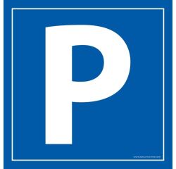 Panneau de signalisation de parking - Lettre P - PVC robuste