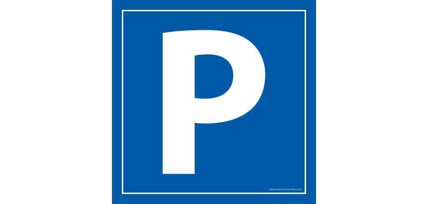 Panneau de signalisation de parking - Lettre P - PVC robuste