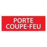 Panneau de signalétique "Porte coupe-feu" - 210 x 75 mm