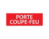 Panneau de signalétique "Porte coupe-feu" - 210 x 75 mm